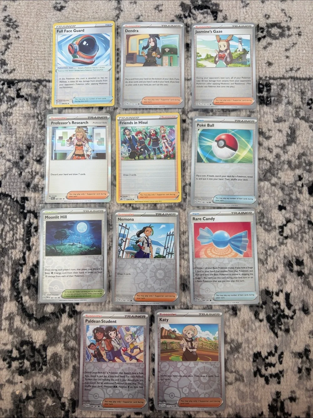 Pokémon Reverse Holo & Holo Trainer Lot 11 Unique Cards | ✨5/$25✨